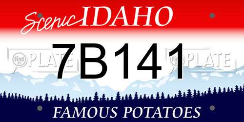 7B141 Idaho License Plate