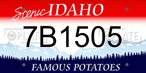 7B1505 Idaho License Plate