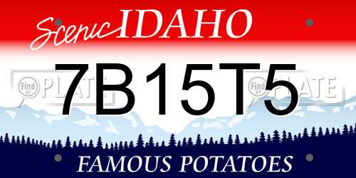 7B15T5 Idaho License Plate