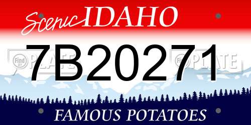 7B20271 Idaho License Plate