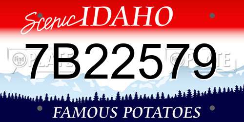 7B22579 Idaho License Plate