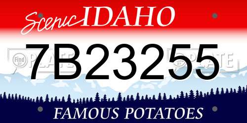 7B23255 Idaho License Plate