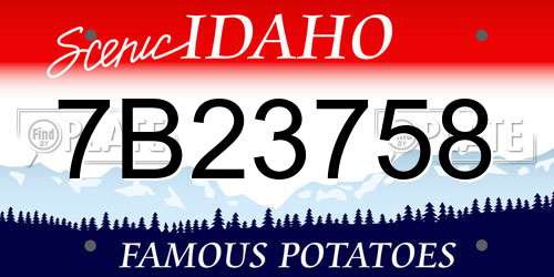 7B23758 Idaho License Plate