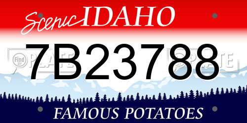 7B23788 Idaho License Plate