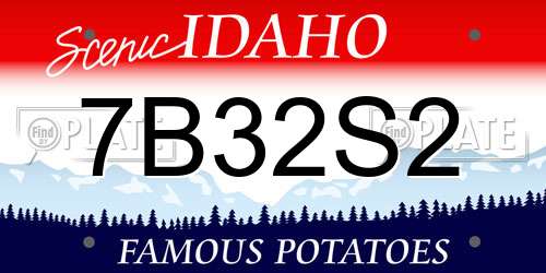 7B32S2 Idaho License Plate