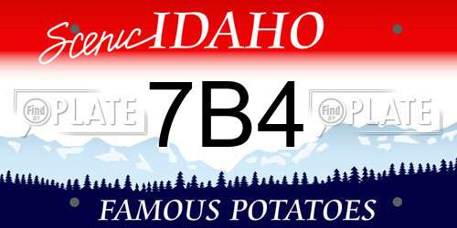 7B4 Idaho License Plate