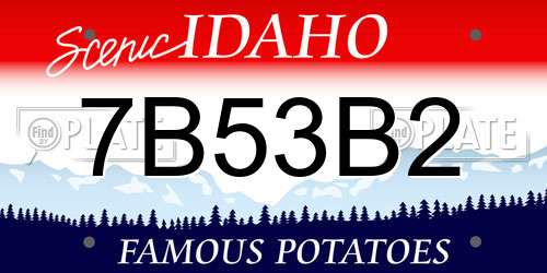 7B53B2 Idaho License Plate