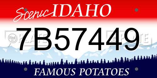 7B57449 Idaho License Plate