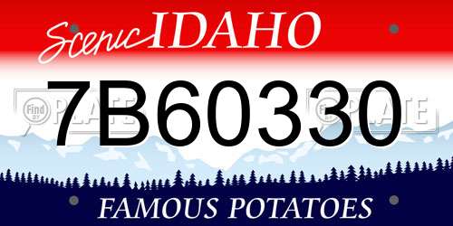 7B60330 Idaho License Plate