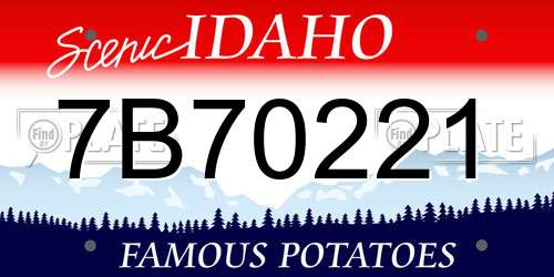 7B70221 Idaho License Plate