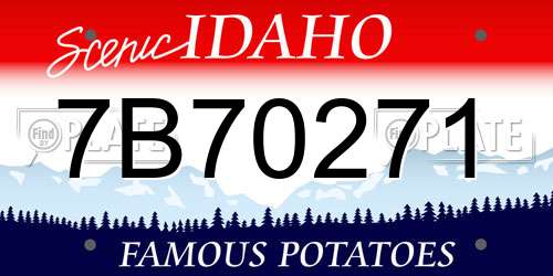 7B70271 Idaho License Plate