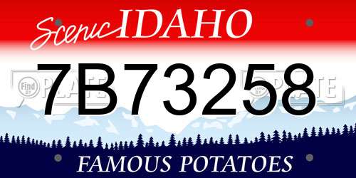 7B73258 Idaho License Plate