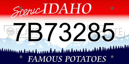 7B73285 Idaho License Plate
