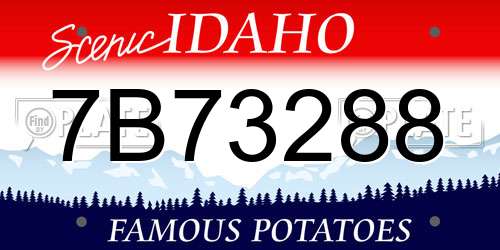 7B73288 Idaho License Plate