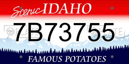 7B73755 Idaho License Plate