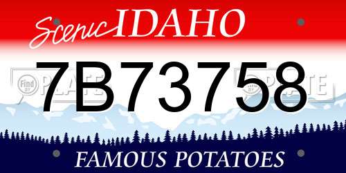 7B73758 Idaho License Plate