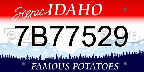 7B77529 Idaho License Plate