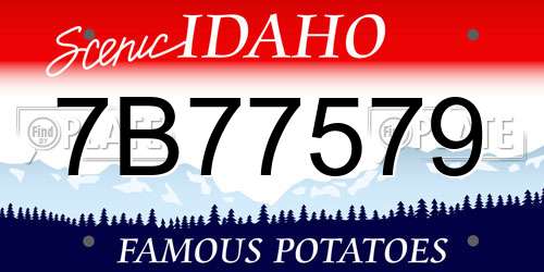 7B77579 Idaho License Plate