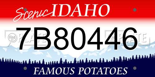 7B80446 Idaho License Plate