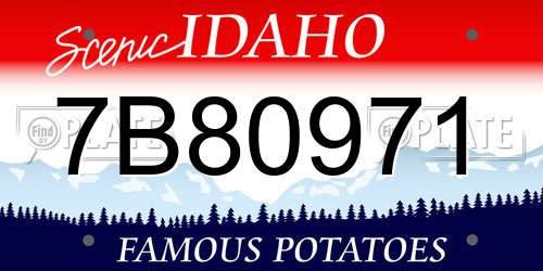 7B80971 Idaho License Plate