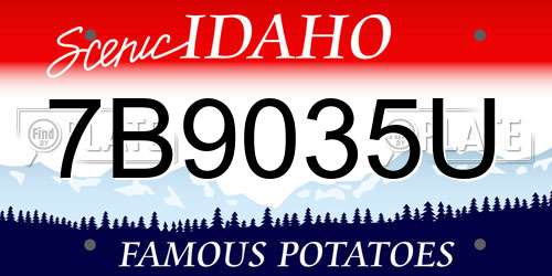 7B9035U Idaho License Plate