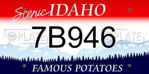 7B946 Idaho License Plate