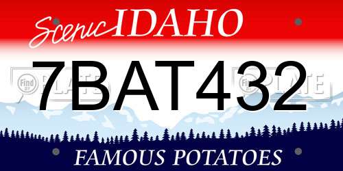 7BAT432 Idaho License Plate