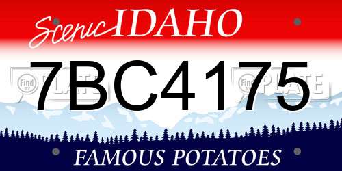 7BC4175 Idaho License Plate