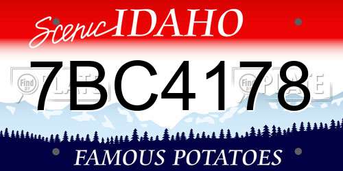 7BC4178 Idaho License Plate