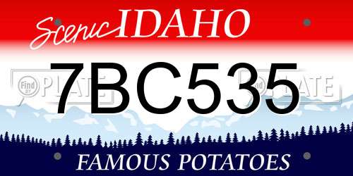 7BC535 Idaho License Plate