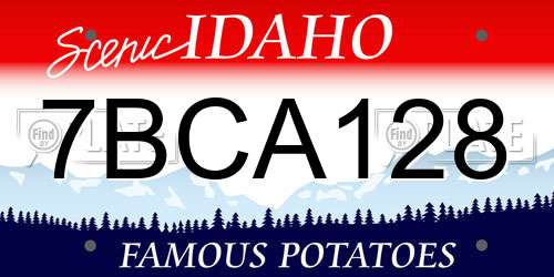 7BCA128 Idaho License Plate