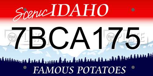7BCA175 Idaho License Plate