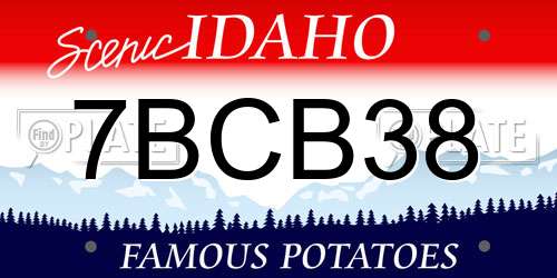 7BCB38 Idaho License Plate