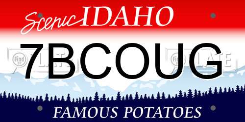 7BCOUG Idaho License Plate
