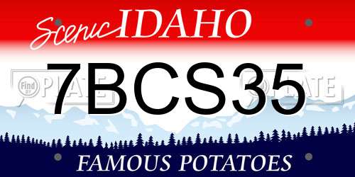 7BCS35 Idaho License Plate