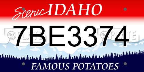 7BE3374 Idaho License Plate