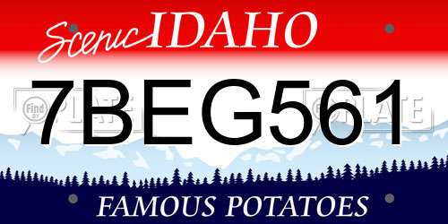 7BEG561 Idaho License Plate