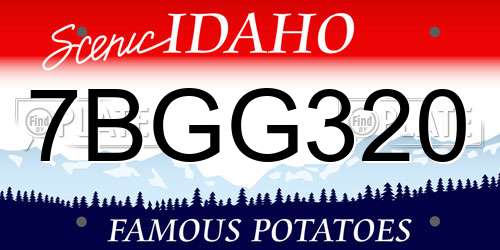 7BGG320 Idaho License Plate