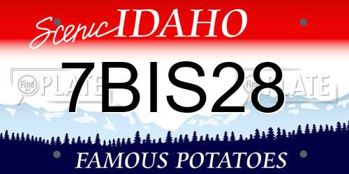 7BIS28 Idaho License Plate