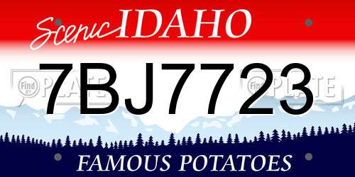 7BJ7723 Idaho License Plate