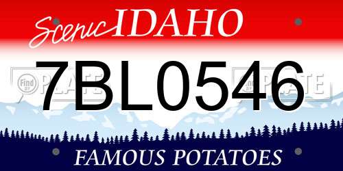 7BL0546 Idaho License Plate