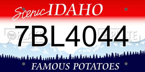 7BL4044 Idaho License Plate