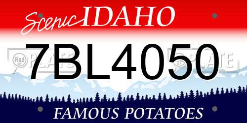 7BL4050 Idaho License Plate