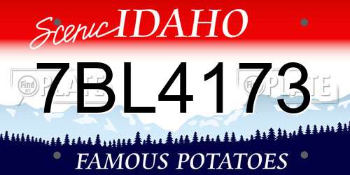 7BL4173 Idaho License Plate
