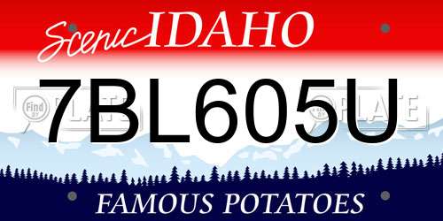 7BL605U Idaho License Plate