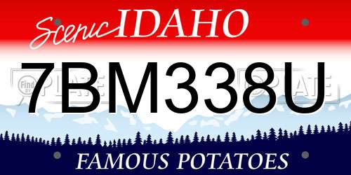 7BM338U Idaho License Plate
