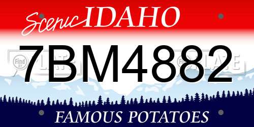 7BM4882 Idaho License Plate