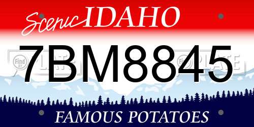 7BM8845 Idaho License Plate