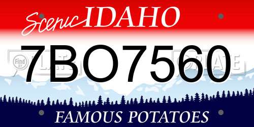 7BO7560 Idaho License Plate