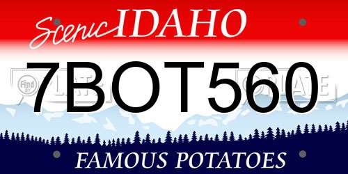 7BOT560 Idaho License Plate